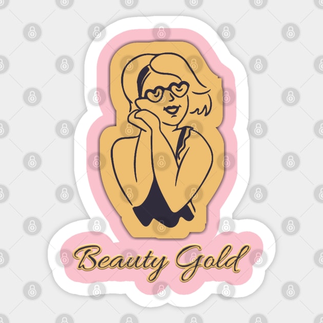 Beauty gold Sticker by RF design